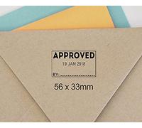 Printtoo Heavy Duty Dater Stamp Self Inking with Text Approved by Office Stationery Date Rubber Stamp-Black