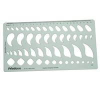 Printtoo Jewellery Designing Template Stencil with Ruler, Gemstone Guide Drafting Tool for Jewelry Sketching, Multiple Stone Shape Drawing Template, 2mm Thick for Students, Artists & Professionals