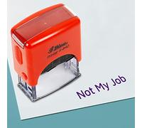 Printtoo Not My Job Self Inking Rubber Stamp Pre,Inked Office Stamp, Home Office Business Stationery, 38 x 14 mm, Violet
