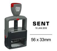 Printtoo Office Stationery Heavy Duty Dater Stamp with Sent Text Self Inking Date Rubber Stamp-Black