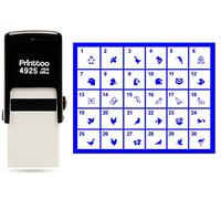 Printtoo Personalized Bird Theme Icons Rubber Stamp Self Inking Stamper 24 mm-Blue