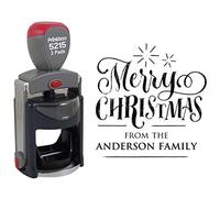 Printtoo Personalized Black Self Inking Christmas Custom Heavy Duty Stamp Custom Rubber Stamper-45 mm
