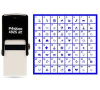 Printtoo Personalized Medical Theme Icons Rubber Stamp Self Inking Stamper 24 mm-Blue