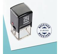 Printtoo Round Office Stationery with Received Text Date Stamp Self Inking Dater Rubber Stamp-Blue