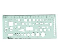 PRINTTOO Sanitary Template Drafting Stencil Ruler for Architecture Interior Design Plumbing Layout Bathroom Fixture Drawing Technical Drafting Measuring Template for Students Engineers Designers