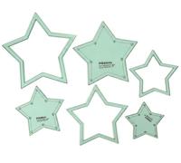 Printtoo Star Quilting Template Stencils Set of 3, 3"/4"/5" Inch Reusable 2mm Acrylic Quilt Patchwork Templates for Sewing, Fabric Cutting, Applique and Creative DIY Craft Projects