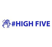 Printtoo Teacher's Stamp High Five Self-Inking Stamp Rubber Stamp Applause for School Classroom & Homework Supplies,42x9 mm - Blue