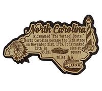 Printtoo USA North Carolina State Map Wooden Magnet Souvenir Fridge Magnet Gift