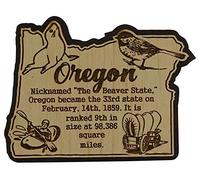 Printtoo USA Oregon State Map Wooden Magnet Souvenir Fridge Magnet Gift