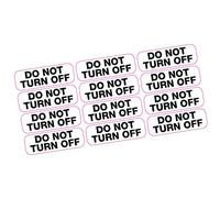 Printwhizz Ltd 12x Do Not Turn Off Switch Socket Plug Black on White Vinyl Sticker Label Home Shop Business