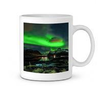 PrintWink Coffee Mug Northern Lights | Aurora Borealis Night Sky Scenic Ceramic Cup | Aesthetic Nature Mug for Coffee & Tea