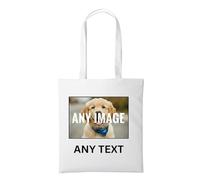 PrintWink Personalised Tote Bag For Women & Men | Cotton Shopping Bag For Work, Gym, Beach & Travel | Cute Bag for Teacher & School | Personalised Gift for Birthday & Christmas | White