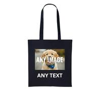 PrintWink Personalised Tote Bag For Women & Men | Cotton Shopping Bag For Work, Gym, Beach & Travel | Cute Bag for Teacher & School | Personalised Gift for Birthday & Christmas | B;ack