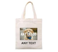 PrintWink Personalised Tote Bag For Women & Men | Cotton Shopping Bag For Work, Gym, Beach & Travel | Cute Bag for Teacher & School | Personalised Gift for Birthday & Christmas | Natural