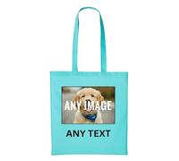 PrintWink Personalised Tote Bag For Women & Men | Cotton Shopping Bag For Work, Gym, Beach & Travel | Cute Bag for Teacher & School | Personalised Gift for Birthday & Christmas | Pepper Mint
