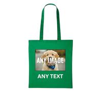 PrintWink Personalised Tote Bag For Women & Men | Cotton Shopping Bag For Work, Gym, Beach & Travel | Cute Bag for Teacher & School | Personalised Gift for Birthday & Christmas | Bottle Green