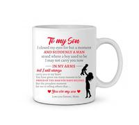 PrintWink to My Son Mug from Mom | Emotional Mother Son Quote Ceramic Coffee Mug | 11oz White Tea & Coffee Cup | Heartfelt Gift for Son Birthday, Graduation & Special Moments