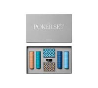 PrintWorks Classic Poker Set - Includes Chips, Playing Cards, Storage Case & Multilingual Instructions, Stylish Tabletop Game for Adults & Home Decor