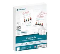 PrintWorks Heavyweight Postcards for Events, RSVPs, Menu Cards, and More, Perforated 8.5 x 11, 67 lb, 4 Cards Per Sheet, 250 Sheets, 1000 Cards Total, White (04299) (4.25 x 5.5 Each)