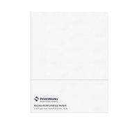 PrintWorks Professional Paper, 8.5 x 11, 20 lb, 1 Horizontal Perf 3.75" from Bottom, 500 Sheets, White (04331)