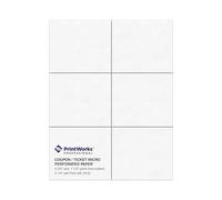 PrintWorks Professional Perforated Paper for Tickets, Coupons, Certificates and More, 8.5 x 11, 24 lb, 3 Perfs - 3 2/3" and 7 1/3" from Bottom & 4 1/4" from Left, 500 Sheets, White (04334)