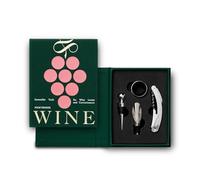 Printworks The Essentials, Wine Tools - Wine Bottle Opener, Stopper, Pourer & Collar Set in Elegant Book-Style Case