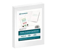 Printworks White Matte Coated Cardstock, 200 GSM/9.2 mil, Perfect for School and Craft Projects, 8.5 x 11, 100 Sheets (00568)