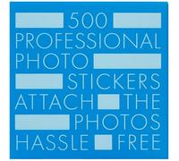 Printworksmarket Photo Stickers - 500 Clear Acid-Free Paper Rectangular Modern Reusable Indoor