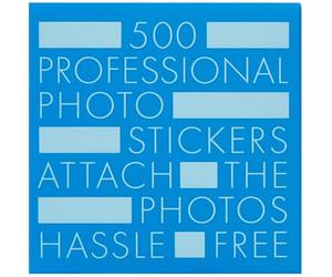 Printworksmarket Photo Stickers - 500 Clear Acid-Free Paper Rectangular Modern Reusable Indoor