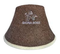 PRINZEPS Sauna Boss Sauna Hat Men's Perfect Sauna Hat Made of 100% Felt - Sauna Hat Felt Hat Sauna Hat Men's Headgear - Sauna Gifts for Men