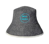 PRINZEPS Sauna Hat Women's Perfect Sauna Hat Made of 100% Wool Felt - Felt Hat Women with Exclusive Miss Sauna Embroidery - Ideal Sauna Headgear Sauna Hat - Gifts for Sauna Goers