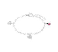 Prinzessin Lillifee bracelet 925 Sterling silver girls' children's bracelet, with zirconia synth., 12+2 cm, silver, ladybug, comes in jewelry gift box 9082414