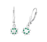 Princess Lillifee earrings 925 Sterling silver girls' children's earrings, with zirconia synth., 2.4 cm, silver, butterfly, comes in jewelry gift box 2036992