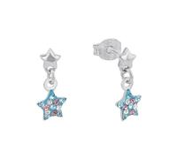 Prinzessin Lillifee Earrings 925 Sterling Silver Girls, Children's Earrings, with Preciosa, Multicolor, Star, Comes in Jewelry Gift Box