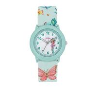 Prinzessin Lillifee Girl's Children's Quartz Watch Analogue with Textile Strap, Pink, 3 Bar Waterproof, Comes in Watch Gift Box, 2037724, Green, 13,5-18 cm, Children's Motifs