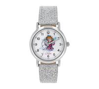 Prinzessin Lillifee Girls Silver Waterproof 3 Bar Unicorn Watch with Faux Leather Strap Gift Box 2100473