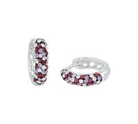 Prinzessin Lillifee hoop earrings 925 Sterling silver girls' children's earrings, with Preciosa, 1.3 cm, silver, comes in jewelry gift box 2035297
