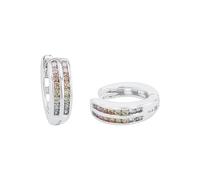 Princess Lillifee Creoles Ear jewelry, with Zirconia synth., 1,25 cm, Multicolor, Comes in jewelry gift box, 2024374