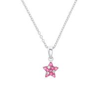 Prinzessin Lillifee necklace with pendant 925 sterling silver girls' children's necklace, with Preciosa, 35+3 cm, silver, star, comes in jewelry gift box 2036421