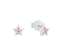 Prinzessin Lillifee stud earrings 925 Sterling silver girls' children's earrings, with zirconia synth., 0.5 cm, silver, star, comes in jewelry gift box 2024372
