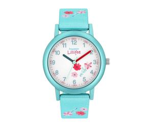 Prinzessin Lillifee Wristwatch Girl's Kids Quartz watch Analog, with Textile Strap, Turquoise, 3 bar Waterproof, Comes in watches gift box, 2031757
