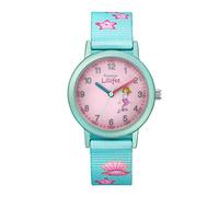 Prinzessin Lillifee wristwatch girls quartz watch analog, with textile strap, turquoise, 3 bar water resistant, comes in watch gift box 2031754