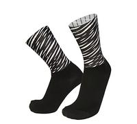 PRIOKNIKO Men's Compression Cycling Socks, Anti-Slip Silicone Aero, Black, One Size 39-45