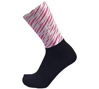 PRIOKNIKO Running Socks Mens Compression Socks Anti-Slip Silicone Aero White Cycling Sports Running Socks,A-Pink,One Size 39-45