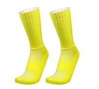 PRIOKNIKO Socks For Men Multipack Mens Compression Socks Anti-Slip Silicone Aero White Cycling Sports Running Socks,Yellow,One Size 39-45