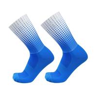 PRIOKNIKO Work Socks Silicone Non-Slip Breathable Comfortable And Durable Sports Aero Cycling Sockss Blue One Size 38-45