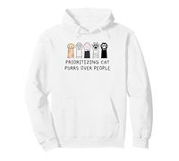 Prioritizing Cat Purrs Over People Cute Pet Pullover Hoodie