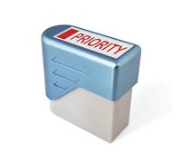 Priority Rubber Stamp Self Inking Bold Red Ink Text Business Office Self Stationery Inking Kit Document