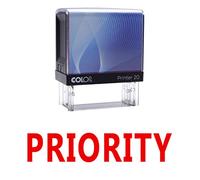 Priority Self Inking Rubber Stamp Custom Colop Office Stationary P20 Mini Stamper