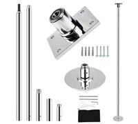 PRIORMAN Fixed Dance Bar Set, 45mm Silver Rotatable/Static Bar Height Adjustable, 200kg/440lb CE Certified Includes Home & Studio Instruction Manual